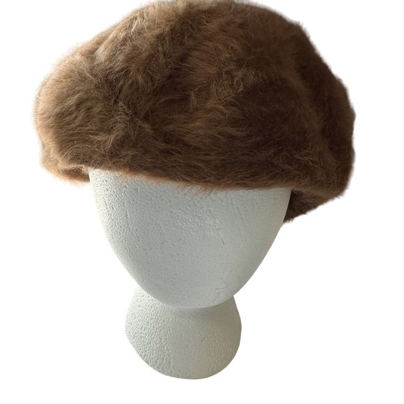 Kangol Design brown angora fur hat band diameter 8 inches made in England - Picture 4 of 7